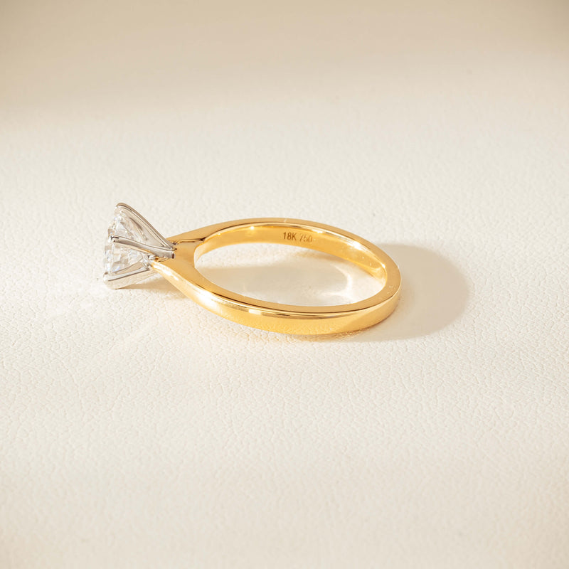 18ct Yellow Gold 1.07ct Reclaimed Diamond Capri Ring - Ring - Walker & Hall