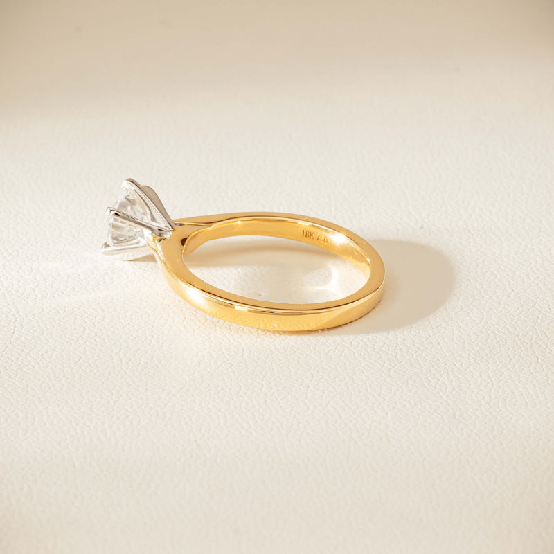 18ct Yellow Gold 1.07ct Reclaimed Diamond Capri Ring - Ring - Walker & Hall