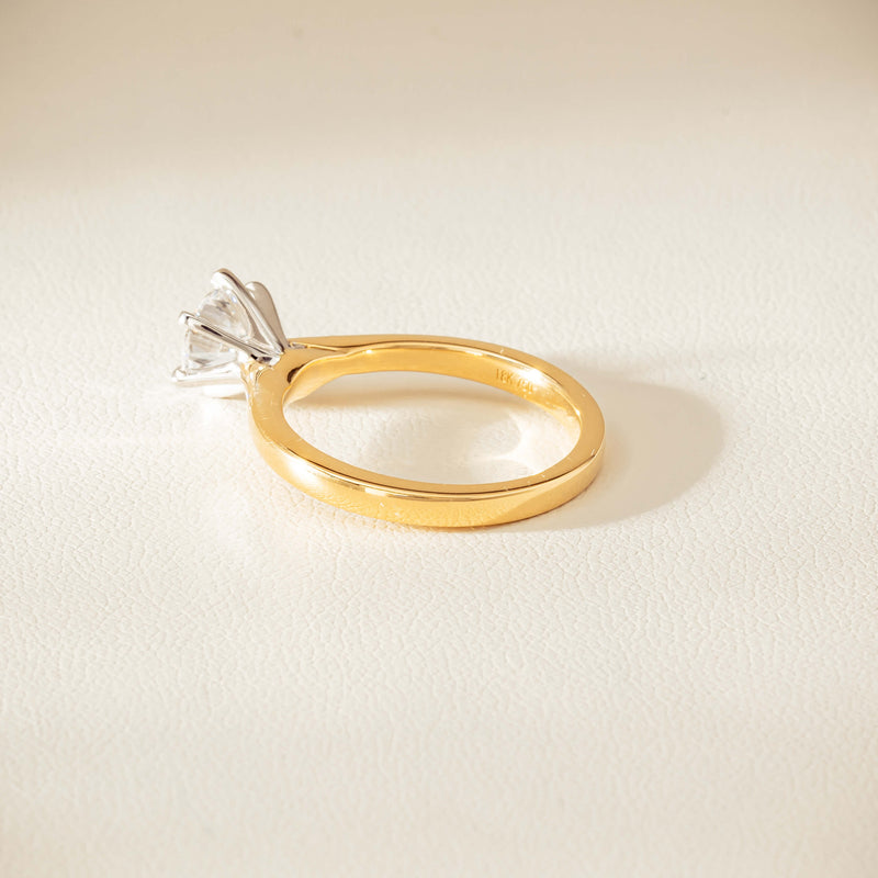 18ct Yellow Gold 1.07ct Reclaimed Diamond Capri Ring - Ring - Walker & Hall