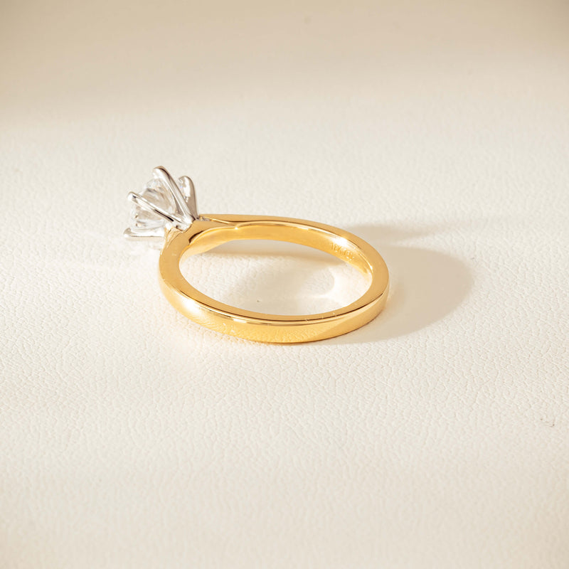 18ct Yellow Gold 1.07ct Reclaimed Diamond Capri Ring - Ring - Walker & Hall