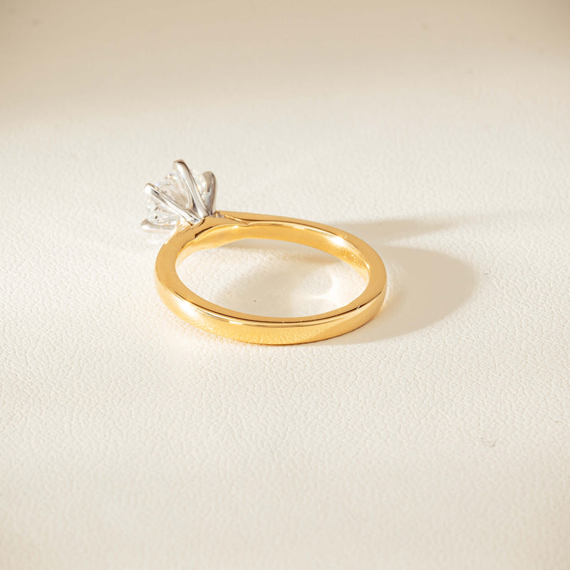 18ct Yellow Gold 1.07ct Reclaimed Diamond Capri Ring - Ring - Walker & Hall