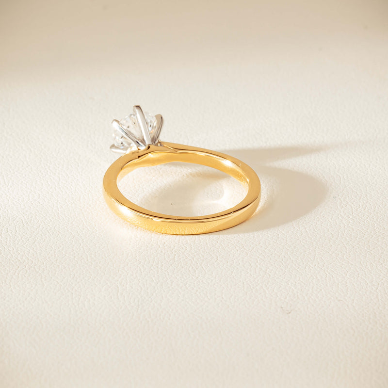 18ct Yellow Gold 1.07ct Reclaimed Diamond Capri Ring - Ring - Walker & Hall