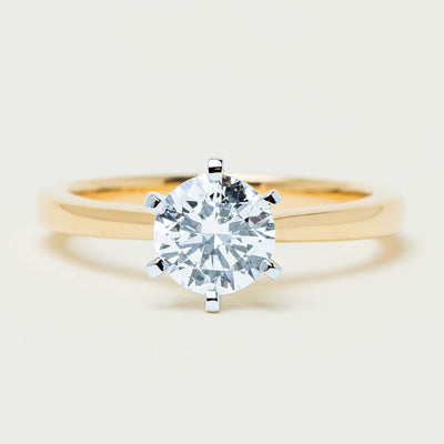 18ct Yellow Gold 1.07ct Reclaimed Diamond Capri Ring - Ring - Walker & Hall