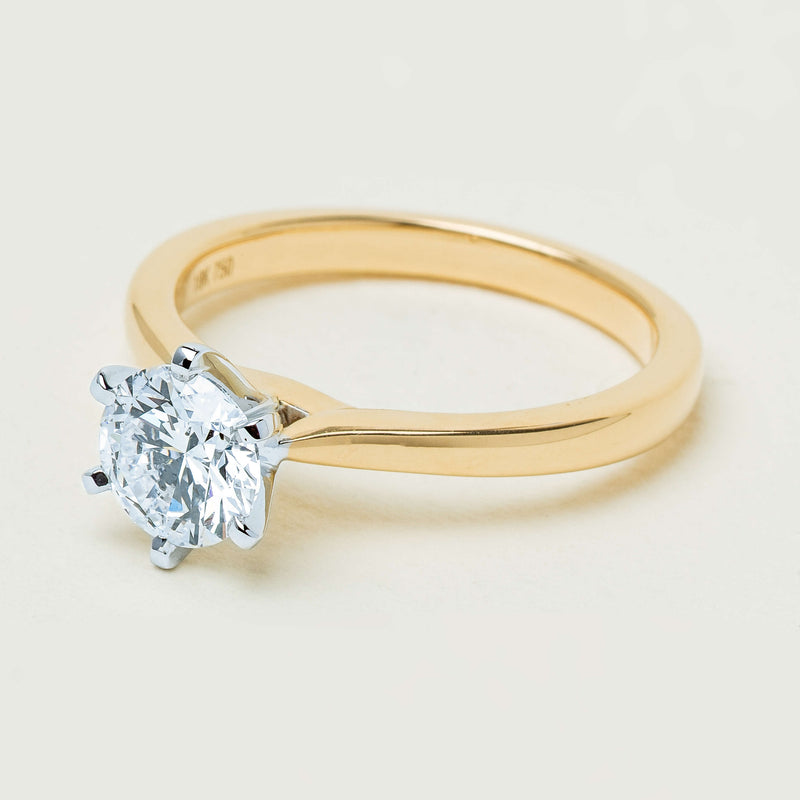 18ct Yellow Gold 1.07ct Reclaimed Diamond Capri Ring - Ring - Walker & Hall