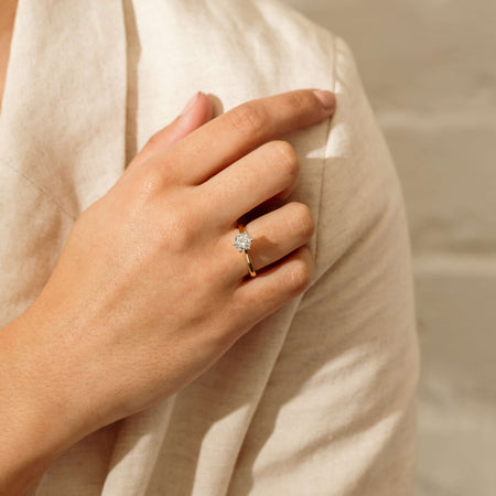 18ct Yellow Gold 1.07ct Reclaimed Diamond Capri Ring - Ring - Walker & Hall