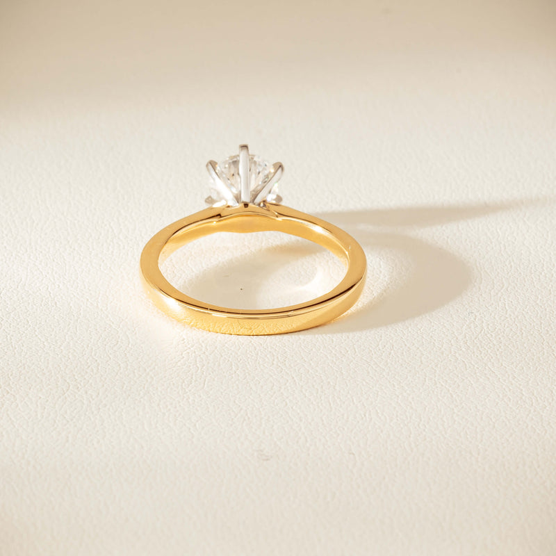 18ct Yellow Gold 1.07ct Reclaimed Diamond Capri Ring - Ring - Walker & Hall