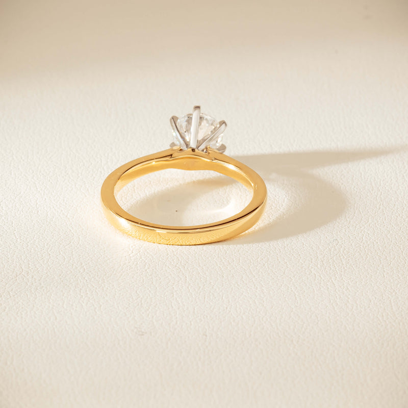 18ct Yellow Gold 1.07ct Reclaimed Diamond Capri Ring - Ring - Walker & Hall