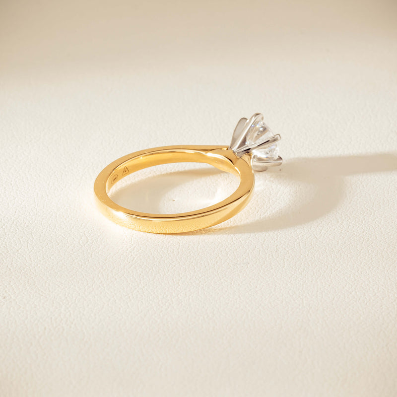 18ct Yellow Gold 1.07ct Reclaimed Diamond Capri Ring - Ring - Walker & Hall