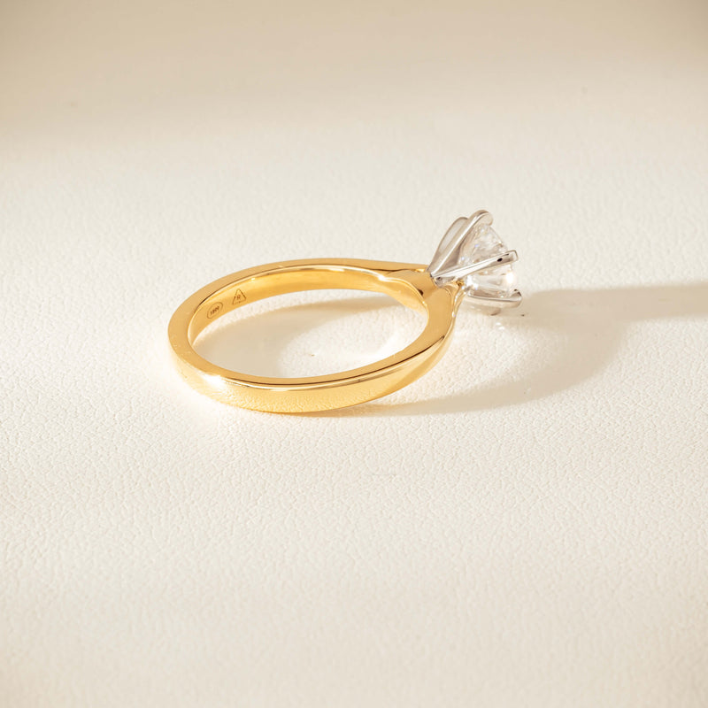 18ct Yellow Gold 1.07ct Reclaimed Diamond Capri Ring - Ring - Walker & Hall