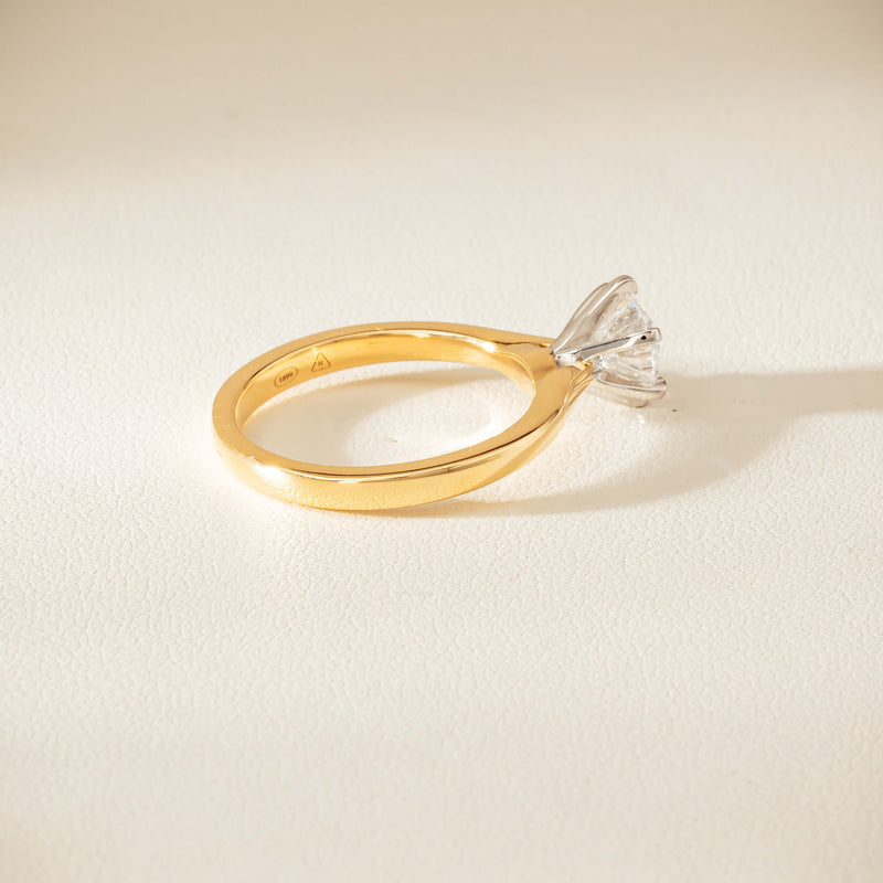 18ct Yellow Gold 1.07ct Reclaimed Diamond Capri Ring - Ring - Walker & Hall