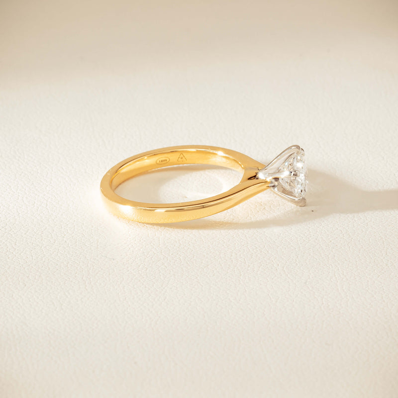 18ct Yellow Gold 1.07ct Reclaimed Diamond Capri Ring - Ring - Walker & Hall