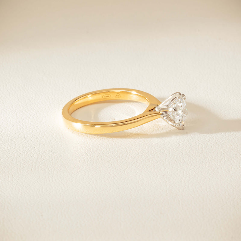 18ct Yellow Gold 1.07ct Reclaimed Diamond Capri Ring - Ring - Walker & Hall