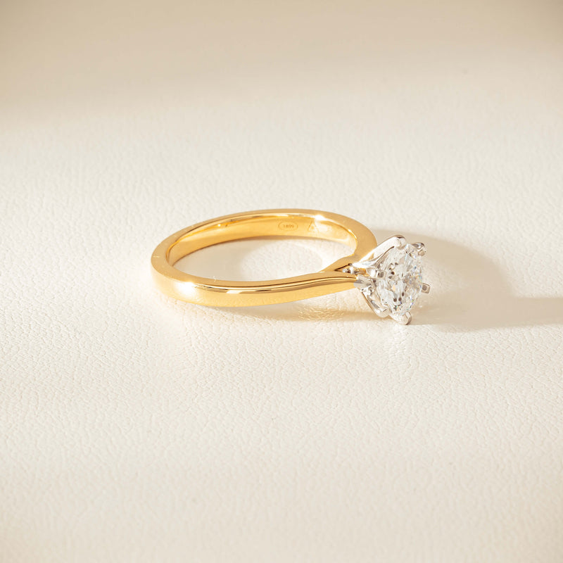 18ct Yellow Gold 1.07ct Reclaimed Diamond Capri Ring - Ring - Walker & Hall