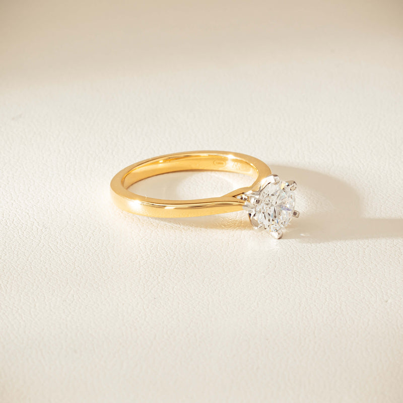 18ct Yellow Gold 1.07ct Reclaimed Diamond Capri Ring - Ring - Walker & Hall