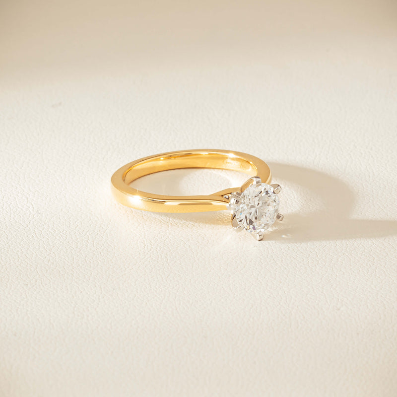 18ct Yellow Gold 1.07ct Reclaimed Diamond Capri Ring - Ring - Walker & Hall