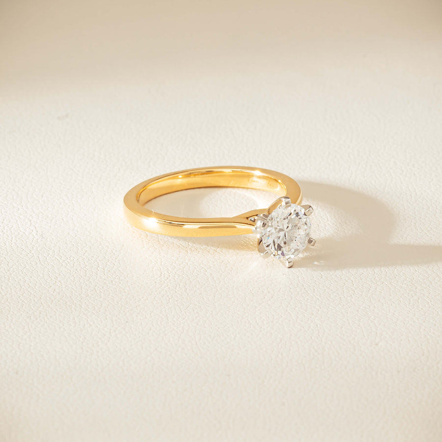 18ct Yellow Gold 1.07ct Reclaimed Diamond Capri Ring - Ring - Walker & Hall