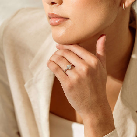 18ct White Gold .70ct D SI1 Diamond Ayla Ring - Ring - Walker & Hall