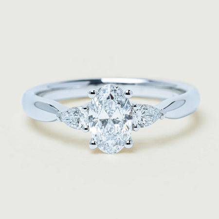 18ct White Gold .70ct D SI1 Diamond Ayla Ring - Ring - Walker & Hall