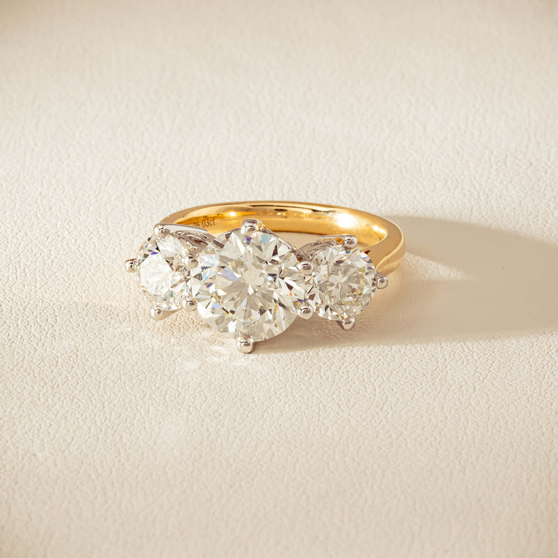 18ct Yellow & White Gold 5.03ct Diamond Coronado Ring - Ring - Walker & Hall