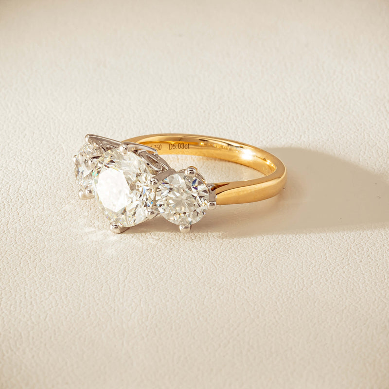 18ct Yellow & White Gold 5.03ct Diamond Coronado Ring - Ring - Walker & Hall