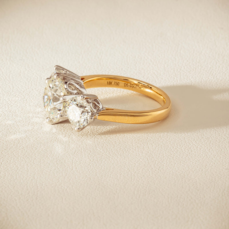 18ct Yellow & White Gold 5.03ct Diamond Coronado Ring - Ring - Walker & Hall