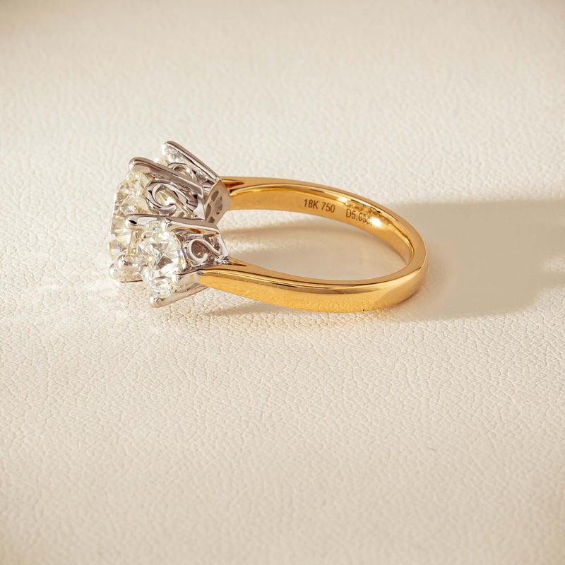 18ct Yellow & White Gold 5.03ct Diamond Coronado Ring - Ring - Walker & Hall