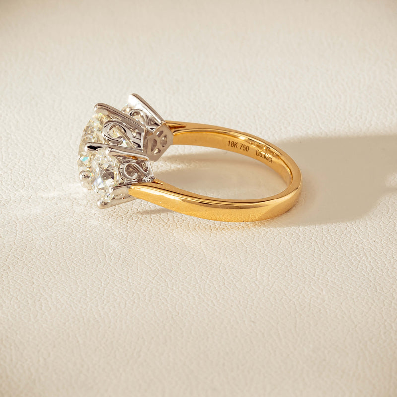 18ct Yellow & White Gold 5.03ct Diamond Coronado Ring - Ring - Walker & Hall