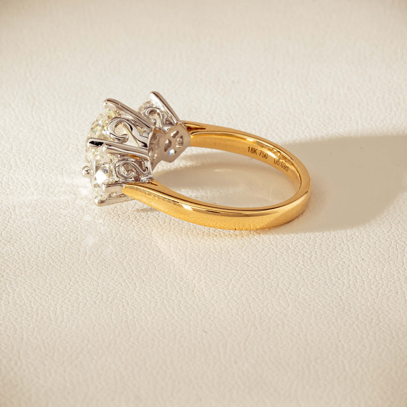 18ct Yellow & White Gold 5.03ct Diamond Coronado Ring - Ring - Walker & Hall