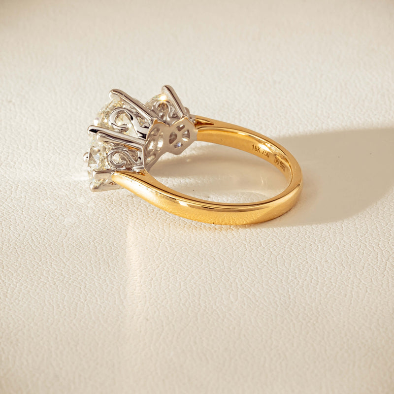 18ct Yellow & White Gold 5.03ct Diamond Coronado Ring - Ring - Walker & Hall