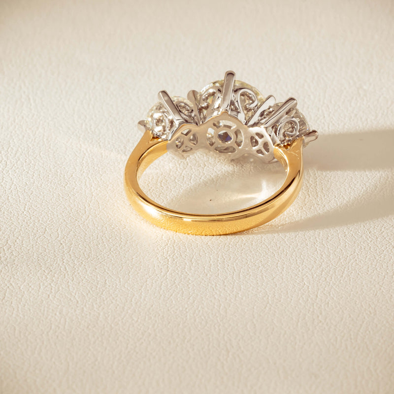 18ct Yellow & White Gold 5.03ct Diamond Coronado Ring - Ring - Walker & Hall