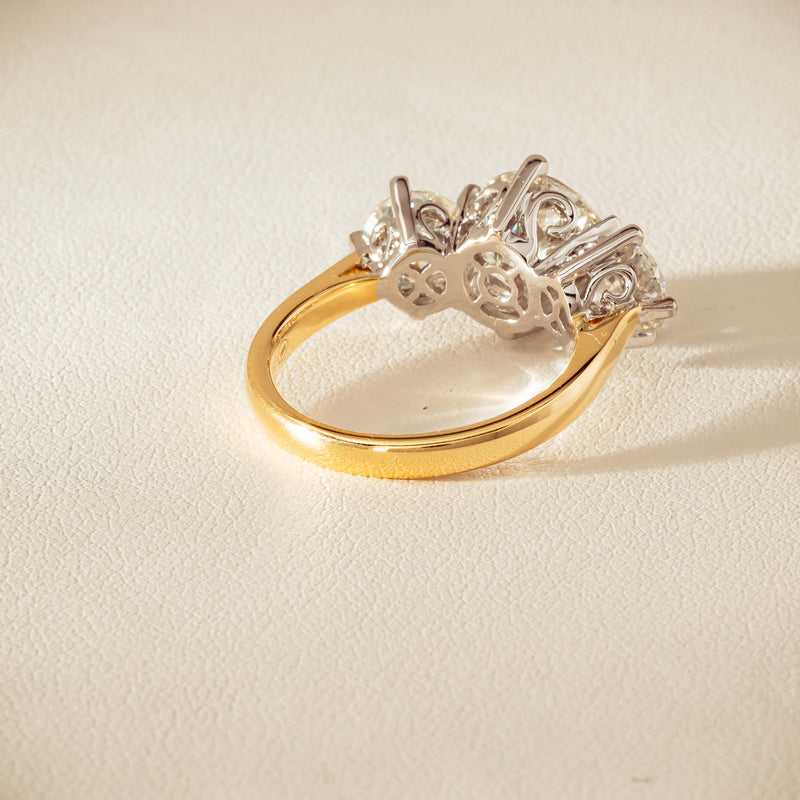 18ct Yellow & White Gold 5.03ct Diamond Coronado Ring - Ring - Walker & Hall