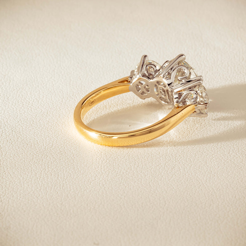 18ct Yellow & White Gold 5.03ct Diamond Coronado Ring - Ring - Walker & Hall