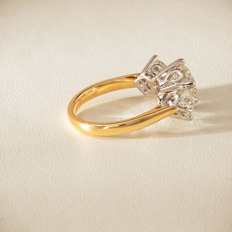 18ct Yellow & White Gold 5.03ct Diamond Coronado Ring - Ring - Walker & Hall