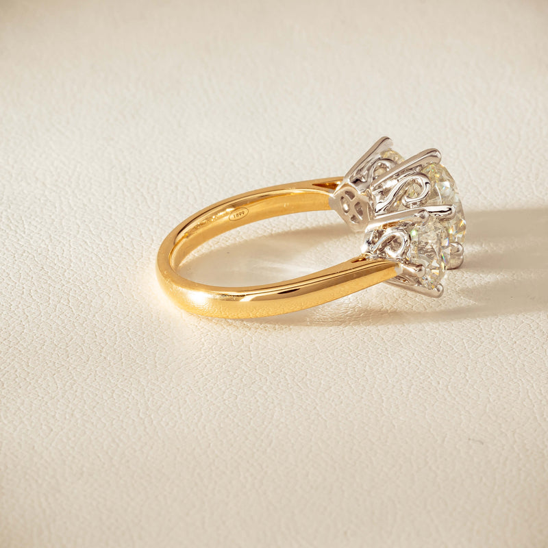 18ct Yellow & White Gold 5.03ct Diamond Coronado Ring - Ring - Walker & Hall