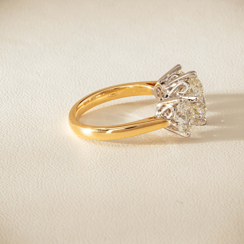 18ct Yellow & White Gold 5.03ct Diamond Coronado Ring - Ring - Walker & Hall