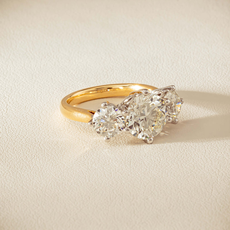 18ct Yellow & White Gold 5.03ct Diamond Coronado Ring - Ring - Walker & Hall