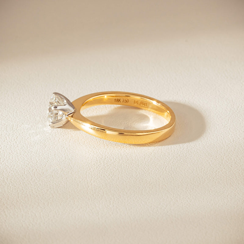 18ct Yellow Gold 1.00ct Reclaimed Diamond Nova Ring - Ring - Walker & Hall