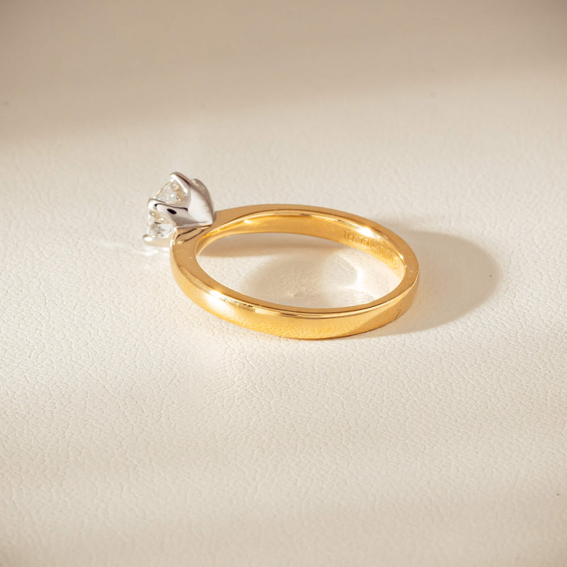 18ct Yellow Gold 1.00ct Reclaimed Diamond Nova Ring - Ring - Walker & Hall