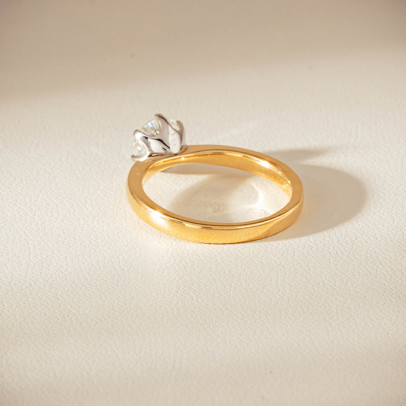 18ct Yellow Gold 1.00ct Reclaimed Diamond Nova Ring - Ring - Walker & Hall