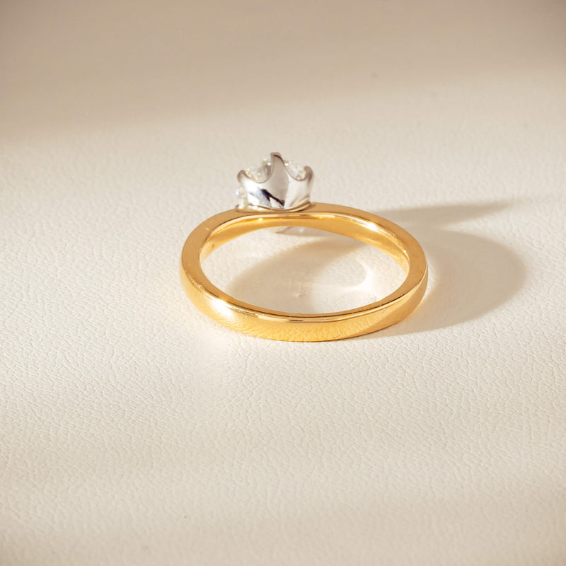 18ct Yellow Gold 1.00ct Reclaimed Diamond Nova Ring - Ring - Walker & Hall