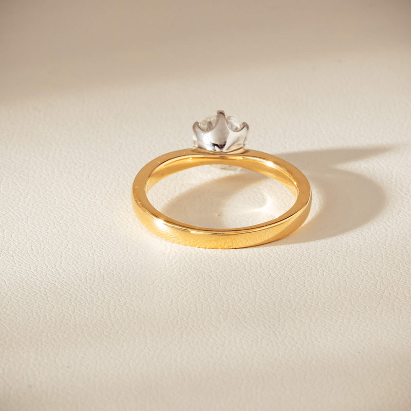 18ct Yellow Gold 1.00ct Reclaimed Diamond Nova Ring - Ring - Walker & Hall