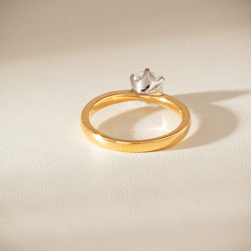 18ct Yellow Gold 1.00ct Reclaimed Diamond Nova Ring - Ring - Walker & Hall