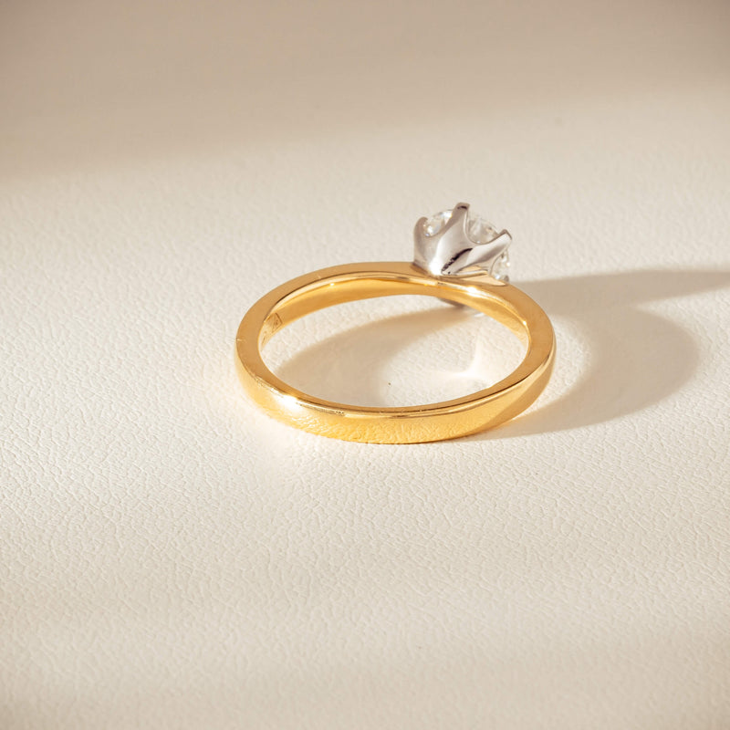 18ct Yellow Gold 1.00ct Reclaimed Diamond Nova Ring - Ring - Walker & Hall