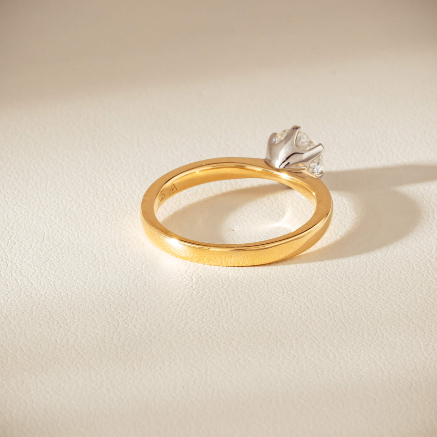 18ct Yellow Gold 1.00ct Reclaimed Diamond Nova Ring - Ring - Walker & Hall