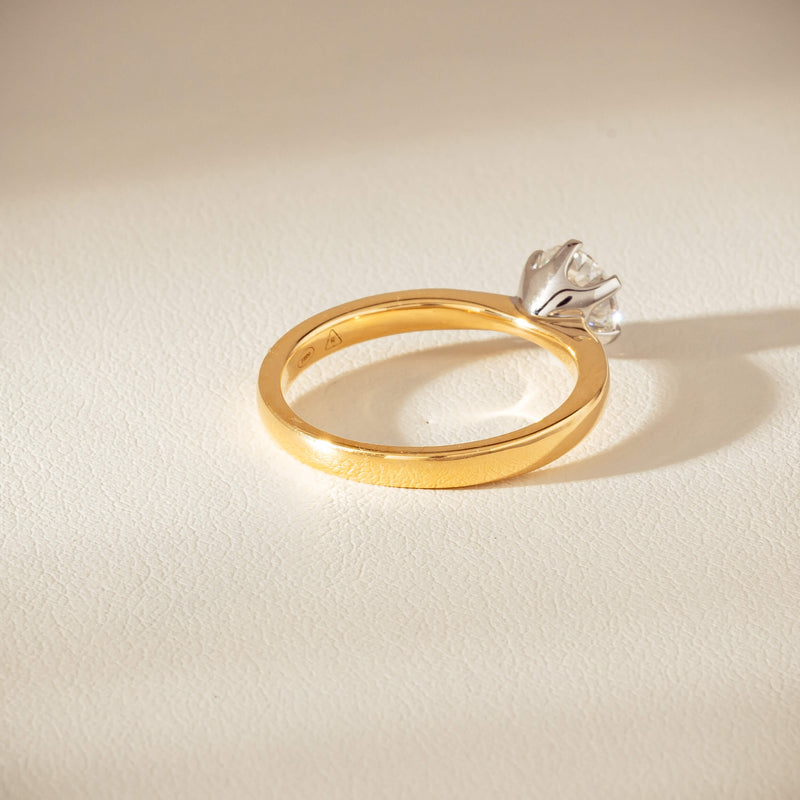 18ct Yellow Gold 1.00ct Reclaimed Diamond Nova Ring - Ring - Walker & Hall