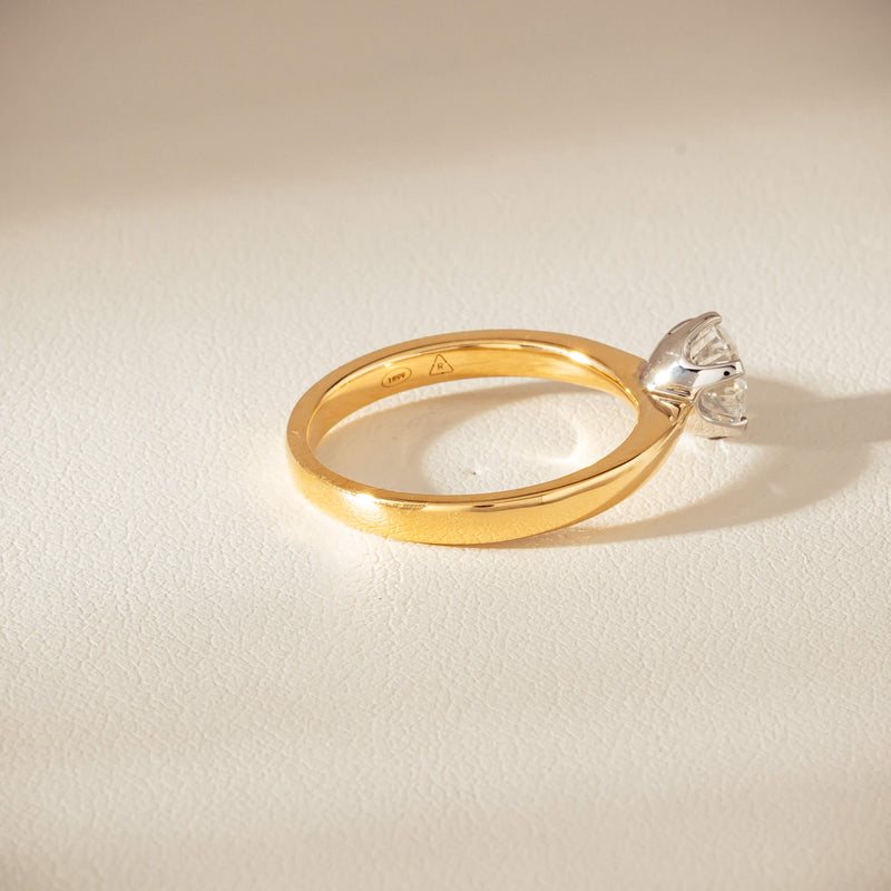 18ct Yellow Gold 1.00ct Reclaimed Diamond Nova Ring - Ring - Walker & Hall