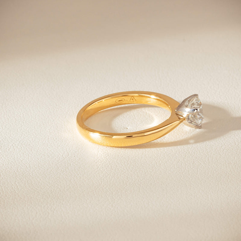 18ct Yellow Gold 1.00ct Reclaimed Diamond Nova Ring - Ring - Walker & Hall