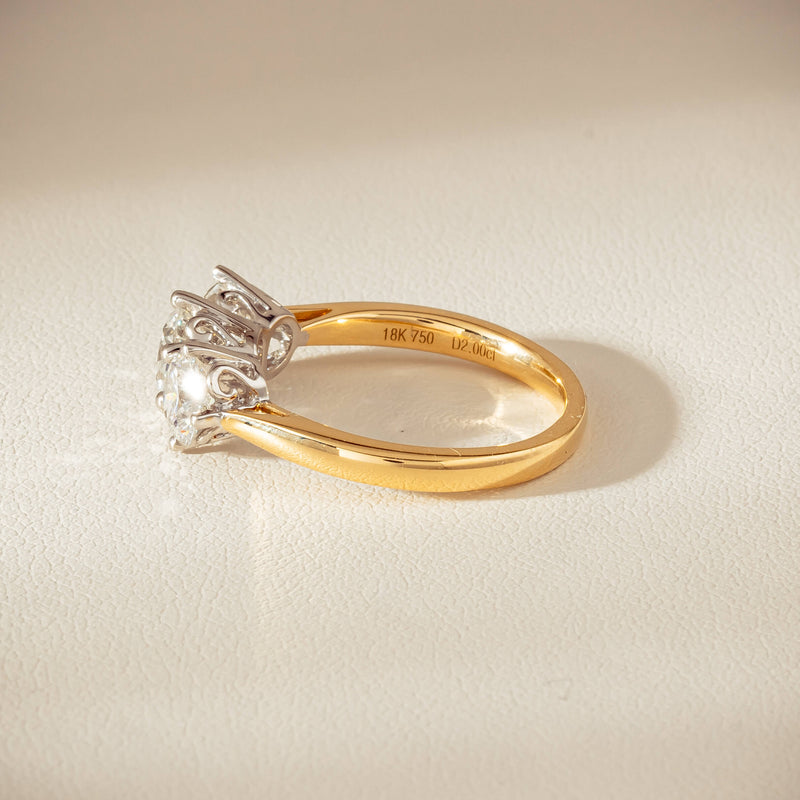 18ct Yellow Gold 2.00ct Diamond Coronado Ring - Ring - Walker & Hall