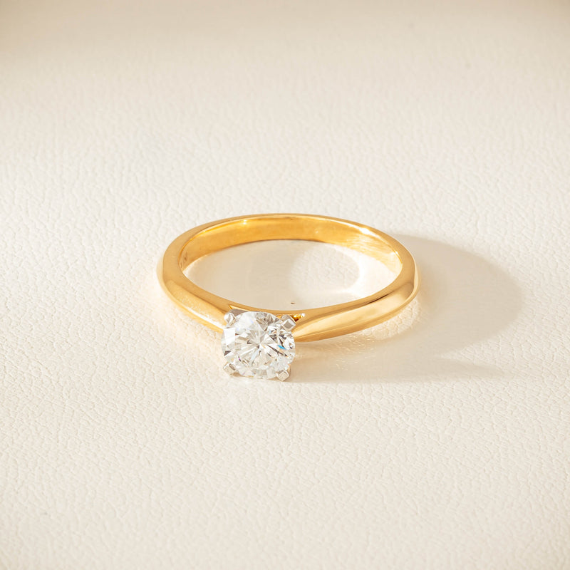 18ct Yellow Gold .72ct Reclaimed Diamond Venetian Ring - Ring - Walker & Hall