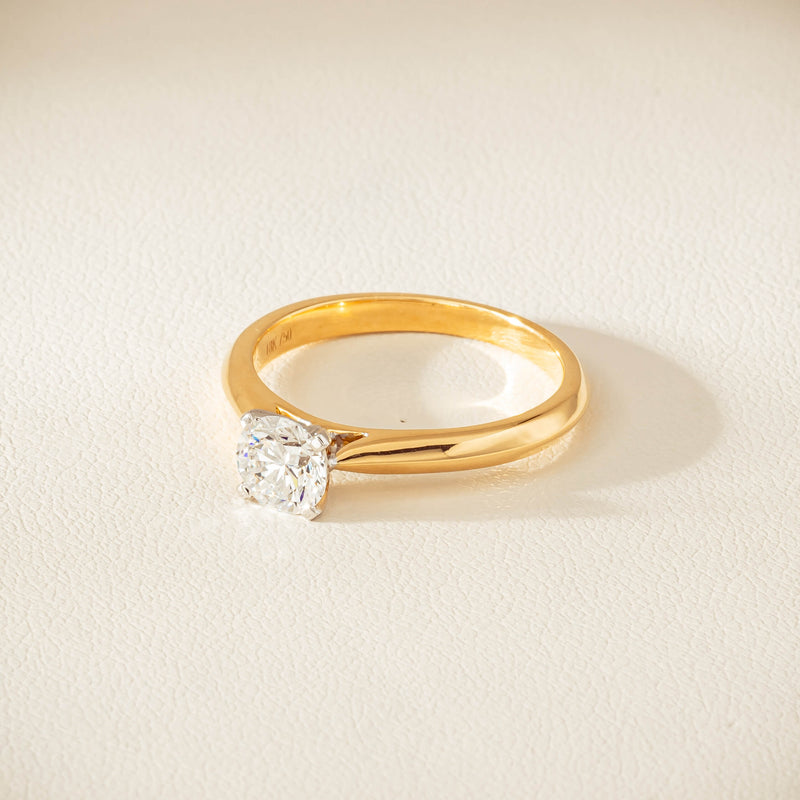 18ct Yellow Gold .72ct Reclaimed Diamond Venetian Ring - Ring - Walker & Hall